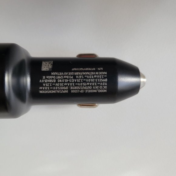 SAMSUNG Super Fast Dual Car Charger (45W+15W) w/Type-C Charging Cable SET OEM - Picture 4 of 4